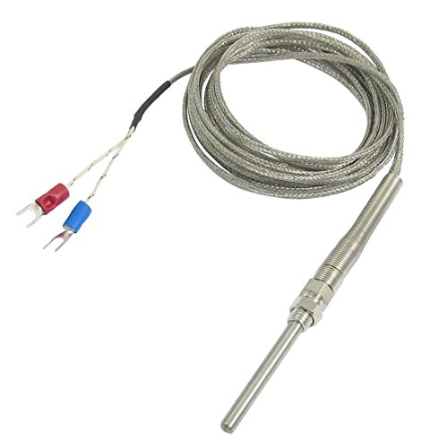Product Cover uxcell K Type 50x5mm 500C Probe Thermocouple Temperature Sensor Cable 9.8ft 3 Meters