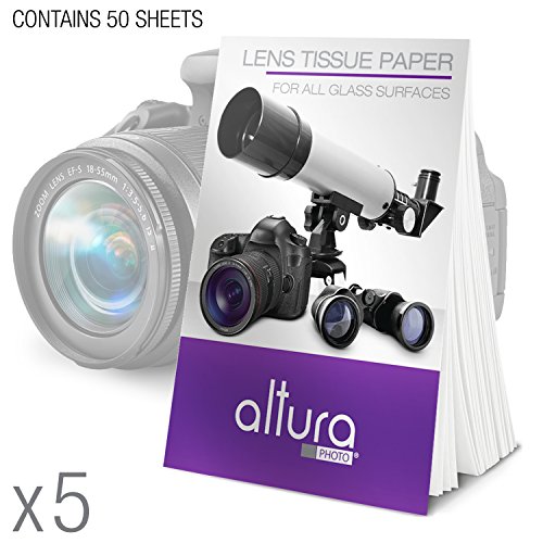 Product Cover (250 Sheets / 5 Booklets) - Altura Photo Lens Cleaning Tissue Paper + MagicFiber Microfiber Cleaning Cloth