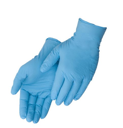 Product Cover Liberty 2018W Nitrile Industrial Glove, Powder Free, Disposable, 8 mil Thickness, 2X-Large, Blue (Box of 50)