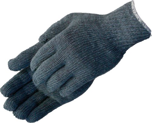 Product Cover Liberty P4527G Cotton/Polyester Heavyweight Plain Seamless Knit Glove with Elastic String Knit Wrist, Medium, Gray (Pack of 12)