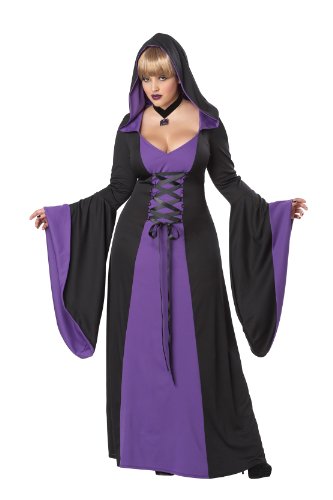 Product Cover California Costumes Women's Plus-Size Deluxe Hooded Robe Costume, Purple/Black, XXX-Large (20-22)