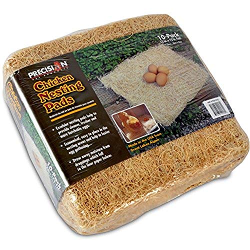 Product Cover Petmate Precision Pet Excelsior Nesting Pads Chicken Bedding - 13x13 Inches - Package of 10