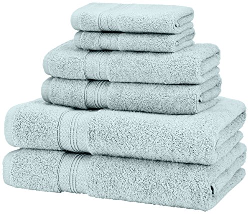 Product Cover Pinzon 6 Piece Pima Cotton Bath Towel Set - Spa Blue