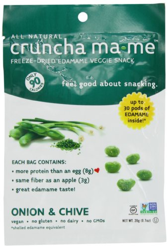 Product Cover Crunch-a-Mame Edamame Snack - High In Protein & Fiber, Naturally Gluten Free - Onion & Chive - (Pack of 8 Single Serving Bags)
