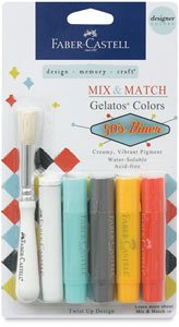 Product Cover Faber Castell  Design Memory Craft Gelatos Color & Clear Stamp,  50s Diner Set - 4 Colors Per Set