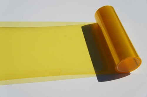Product Cover Headlights, Tail Lights, Fog Lights Tint Vinyl Film, Self Adhesive (Small 12''X48'', JDM Golden Yellow)