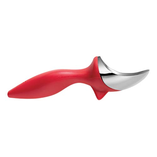 Product Cover Tovolo Tilt Up Ice Cream Scoop, Ergonomically Balanced Handle, Chrome Plated, Dishwasher Safe, Candy Apple Red