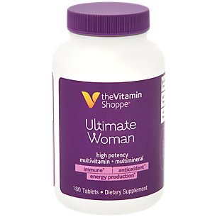 Product Cover Ultimate Woman Multivitamin, High Potency Multi with Green Tea Extract - Energy Antioxidant Blend, Daily MultiMineral Supplement for Optimal Women's Health (180 Tablets) by The Vitamin Shoppe