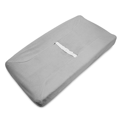 Product Cover American Baby Company Heavenly Soft Chenille Fitted Contoured Changing Pad Cover, Gray, for Boys and Girls