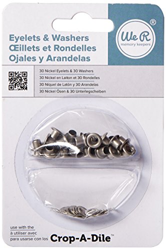 Product Cover We R Memory Keepers 0633356422181 Eyelets & Washers Crop-A-Dile-Standard-Nickel (70 Piece)