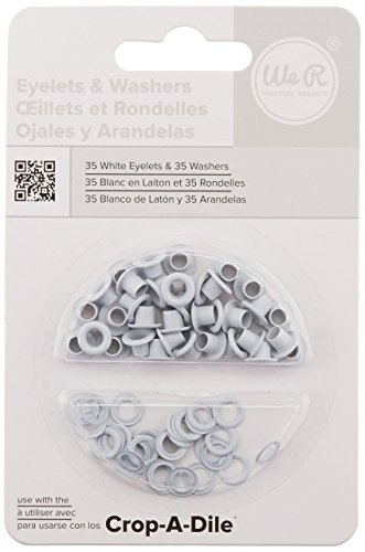 Product Cover We R Memory Keepers 0633356422204 Eyelets & Washers Crop-A-Dile-Standard-White (70 Piece)