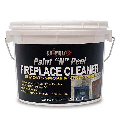 Product Cover CHIMNEYRX Paint & Peel Fireplace Cleaner, 1/2 Gallon - Removes Fireplace Smoke & Soot Stains from Brick, Tile, Stone Surfaces