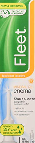 Product Cover Fleet Lubricant Laxative Mineral Oil Enema | 4.5 oz | Pack of 12 | Fast Constipation Relief in Minutes