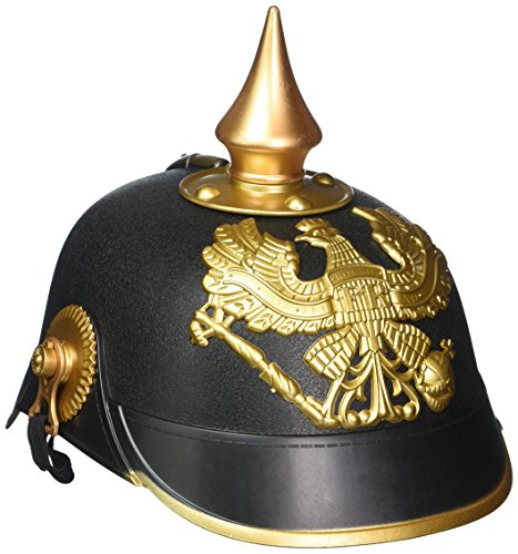 Product Cover Forum Novelties - German Officer Pickelhaub Helmet - Plastic Imperial Prussian Helmet - Black & Gold Colored