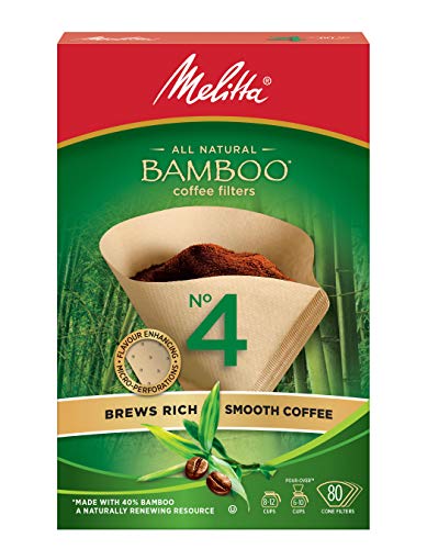 Product Cover Melitta 625000 Bamboo Super Premium Coffee Filters, Green - 80 Count