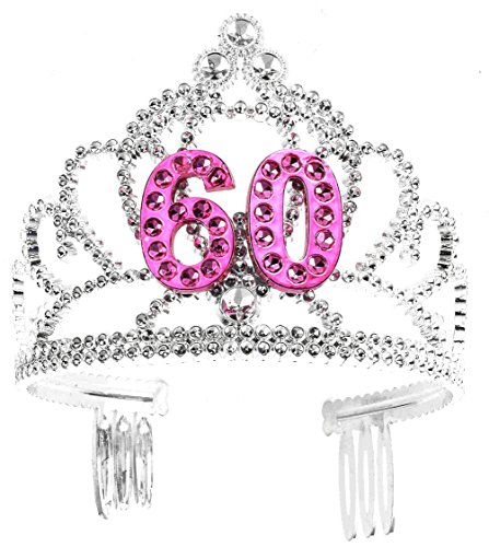 Product Cover Forum Novelties Happy Birthday 60th Silver Pink Tiara