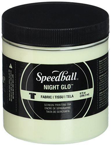 Product Cover Speedball Art Products Night Glow Fabric Screen Printing Ink, 8 oz, White