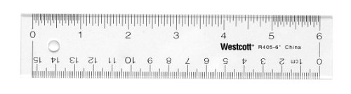 Product Cover Westcott See Through 6-Inch Acrylic Ruler, Clear (10561)