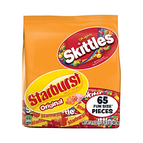 Product Cover SKITTLES & STARBURST Fun Size Variety Mix 31.9-Ounce Bag 65 Pieces