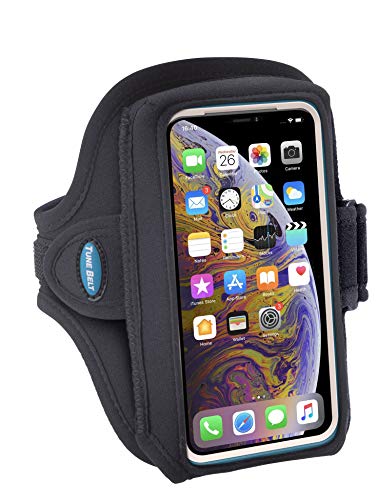 Product Cover Tune Belt Model AB89 Armband for iPhone 11 Pro, X Xs 8 7 Samsung Galaxy S8 S9 S10e Sized to fit with OtterBox Defender / Large Case - For Running & Working Out - Sweat-Resistant