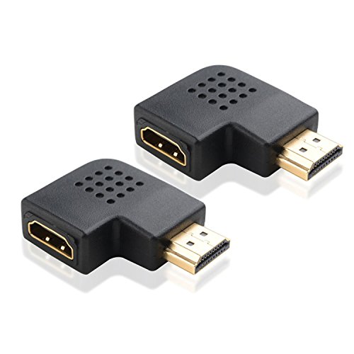 Product Cover Cable Matters 2 Pack 90 Degree Vertical Flat HDMI Adapter (HDMI Male to HDMI Female Adapter)