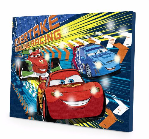 Product Cover Disney Cars 3 LED Canvas Wall Art, 15.75-Inch x 11.5-Inch