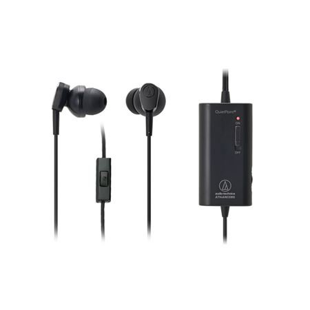Product Cover Audio-Technica ATH-ANC33iS QuietPoint Active Noise-Cancelling In-Ear Headphones with In-Line Microphone & Control