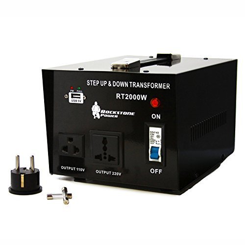 Product Cover Rockstone Power 2000 Watt Heavy Duty Step Up/Down Voltage Transformer Converter - Step Up/Down 110/120/220/240 Volt - 5V USB Port - CE Certified [3-Year Warranty]
