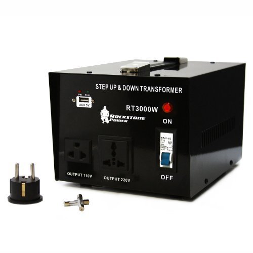 Product Cover Rockstone Power 3000 Watt Heavy Duty Step Up/Down Voltage Transformer Converter - Step Up/Down 110/120/220/240 Volt - 5V USB Port - CE Certified [3-Year Warranty]