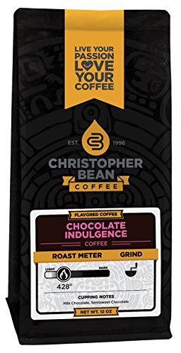 Product Cover Christopher Bean Coffee Flavored Ground Coffee, Chocolate Indulgence, 12 Ounce