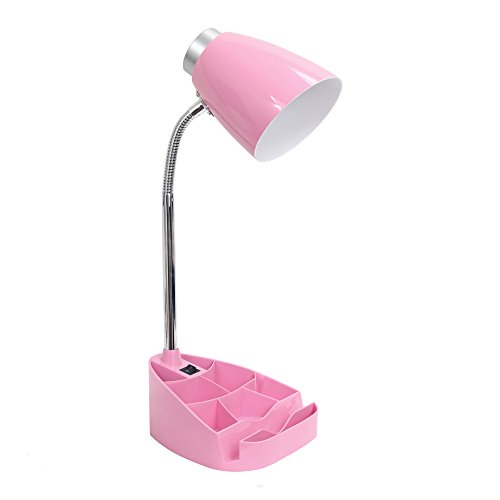 Product Cover Limelights LD1002-PNK Gooseneck Organizer iPad Stand or Book Holder Desk Lamp, Pink