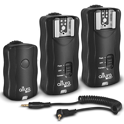 Product Cover (2 Trigger Pack) Altura Photo Wireless Flash Trigger for Canon w/Remote Shutter (Canon EOS 80D, 77D, 70D, 60D, Rebel T7i, T6i, T6, T5i, T5, T4i, T3i, T3, SL1, SL2 DSLR Cameras)