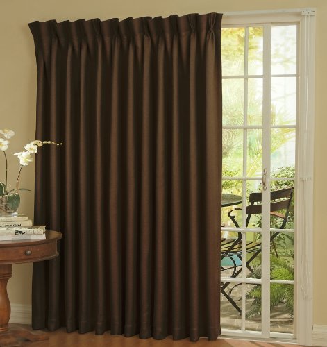 Product Cover Eclipse 12109100X084ESP Thermal 100-Inch by 84-Inch Blackout Single Patio Door Curtain Panel, Espresso