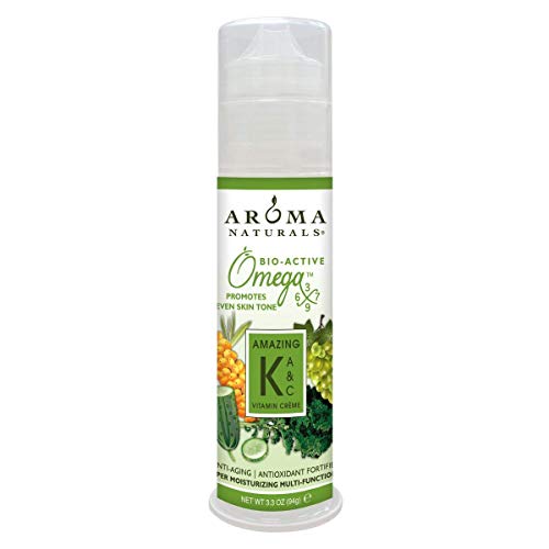 Product Cover Aroma Naturals Vitamin K plus A and C Omega-X Moisturizing Vitamin Cream, 3.3 Ounce