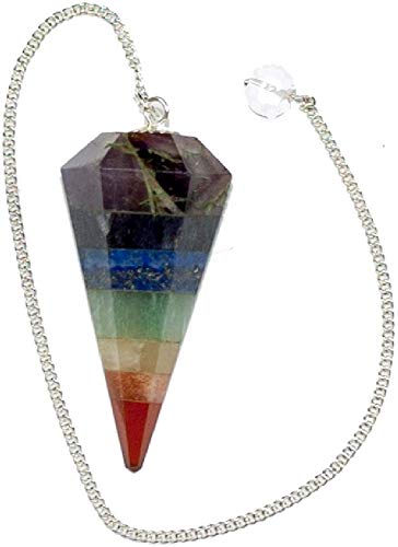 Product Cover Cosynee Natural Crystal Pendulum 12 Facet Reiki Charged (Multi Stone with Lapis -Lazuli Stone with Pouch)