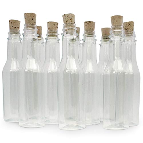 Product Cover Plastic Bottles & Corks for Message in a Bottle Invitations, Announcements & Favors (Plastic, 20 Bottles)