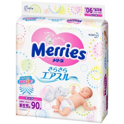 Product Cover Kao | Diapers | Merries sarasara Air through newborn infants { ~5kg } 90sheets [ Japanese Import ]