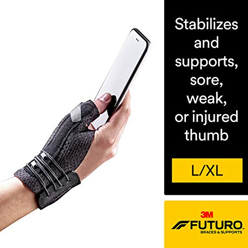 Product Cover Futuro Deluxe Thumb Stabilizer, Improves Stability, Moderate Stabilizing Support, Large/X-Large, Black