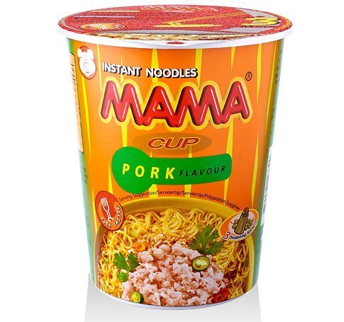 Product Cover Mama Instant Noodle Cup (60 g) Pork Flavor Pack of 6