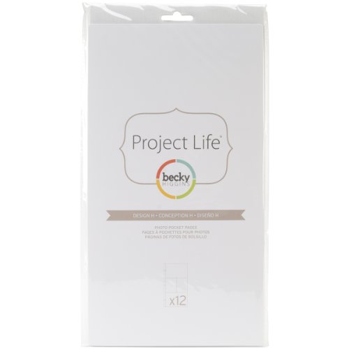 Product Cover Becky Higgins 380011 Project Life Photo Pocket Page Protector-12 x Design H (12 Piece)