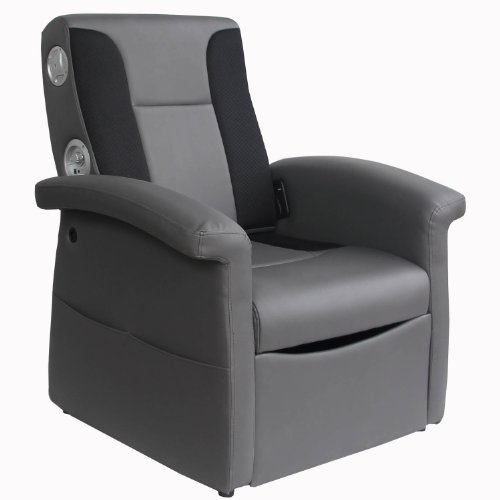 Product Cover X Rocker Triple Flip 2.1 Sound Recliner with Storage Compartment - Foldable Gaming Chair, Home Theater Seating with 2 Speakers and 4