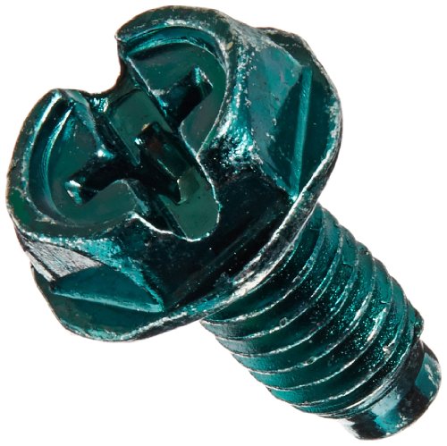 Product Cover Solid Wire Grounding Hex Head Screw, Green (Pack of 100)