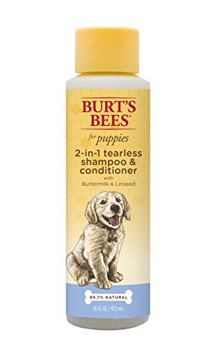 Product Cover Burt's Bees for Puppies Tearless 2 in 1 Shampoo and Conditioner with Buttermilk and Linseed Oil | Dog Shampoo, 16 Ounces
