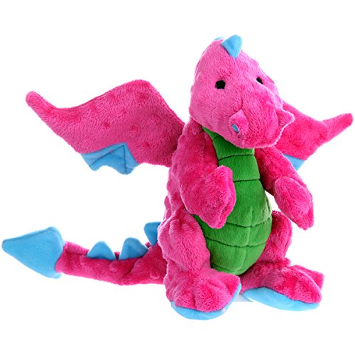 Product Cover goDog Dragon With Chew Guard Technology Tough Plush Dog Toy, Pink, Large