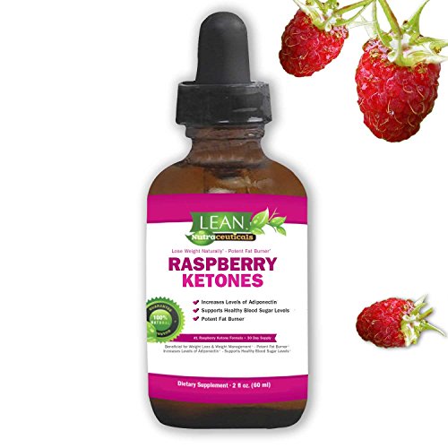 Product Cover LEAN Nutraceuticals Raspberry Ketones Drops for Weight Loss Natural Vegan Liquid Extract Formula Plus African Mango, Acai, Green Tea, Fast Absorption Compared to Capsules 60 ml