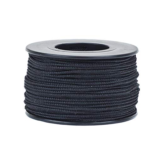 Product Cover Atwood Micro Sport Cord 1.18mm X 125 Ft Small Spool Lightweight Braided Cord, Black