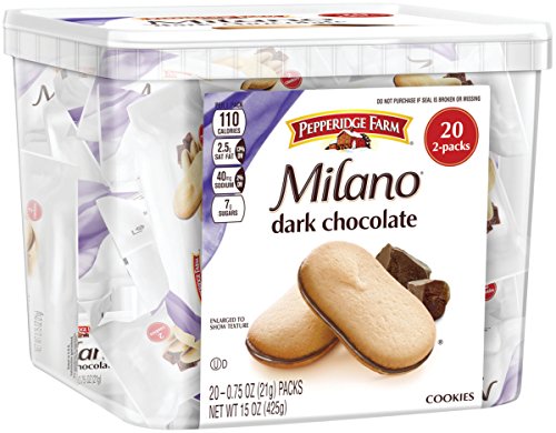 Product Cover Pepperidge Farm, Milano, Cookies, Dark Chocolate, 15 oz., Multi-pack, Tub, 20-count