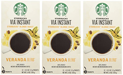 Product Cover Starbucks VIA Ready Brew Coffee Veranda Blend Blonde Roast (3 Pack/Boxes) 36 Packets Total