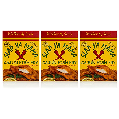 Product Cover Slap Ya Mama Louisiana Style Cajun Fish Fry, MSG-Free and Kosher, 12 Ounce Box, Pack of 3