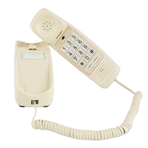 Product Cover Trimline Corded Phone - Phones for Seniors - Phone for Hearing impaired - Classic Bone Ivory - Retro Novelty Telephone - an Improved Version of The Princess Phones in 1965 - Style Big Button